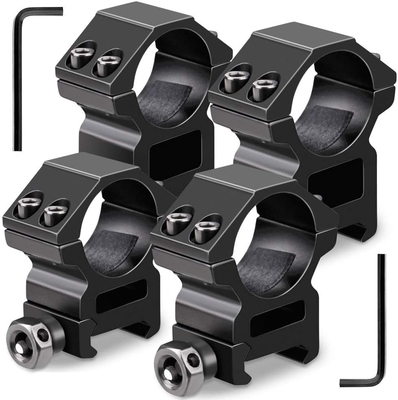 1 Inch Scope Rings Set Of 4, 2 Pieces High Profile Scope Mounts 2 Pieces Medium Profile Scope Rings