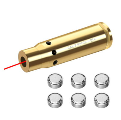7.62*39mm Red Dot Laser Boresighter 650nm 6 Batteries Hunting Training