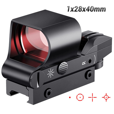 1x28x40mm Laser 4 Reticle Holographic Projected Dot Sight Scope For 20mm Rail