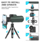 Portable Telephoto Lens For Smartphone 10-30x50 BAK4 Roof Nature View