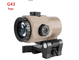 G43 Tactical 3x Magnifier Scope Sight With Switch Shift To Side QD Mount Tan Color